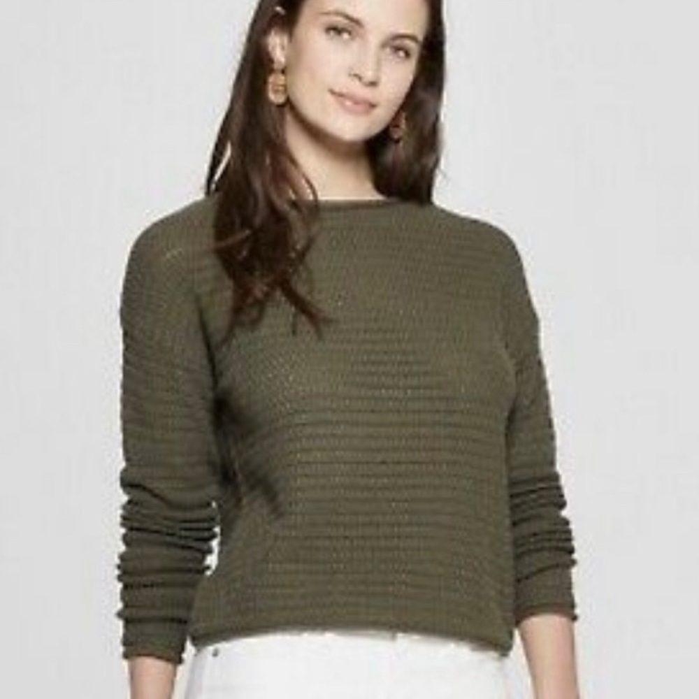 Universal thread cropped open knit sweater